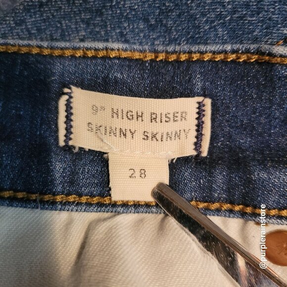 Madewell Jeans Size 28 Skinny 9" High Riser Polly Wash F5561 Stretch Denim - Picture 6 of 13